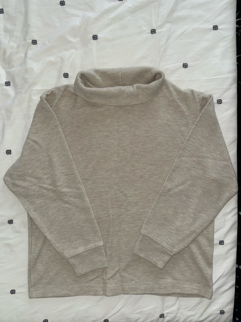Uniqlo Soft Knitted Fleece Ribbed Long Sleeve Top